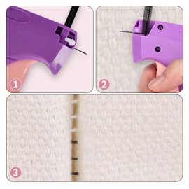 Stitch Gun for Clothes - Handheld Stitch Tag Gun Quick Clothing Fixer - Tagging Gun - Sewing Kit Includes 6 Needle, 1000 Black Fasteners & 1000 White Fasteners