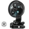 AMACOOL Battery Operated Camping Fan with Light, 20000mAh Rechargeable Clip