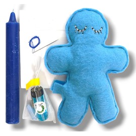 Victoria Rey Win in Court & Job Authority Poppet/Voodoo Doll Kit for Prayer and Spellcasting, Green