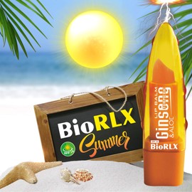 BioRLX Ginseng Turmeric(Curcumin) with Aloe Vera Lip Balm SPF15, Color Free, Paraben Free-Naturally Moisturize and Heal Damaging Wind, Harsh Sun, Weather Changes.It Repairs Dry, Cracked Lips