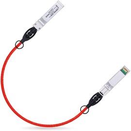ipolex 10G SFP+ Copper Cable, Red SFP+ DAC, 10GBASE-CU Direct Attach Copper Cable, 10Gb/s Passive Twinax Cable Compatible for Cisco, Ubiquiti, Meraki, Mikrotik, Intel and more. 0.25-meter, 1-Pack.