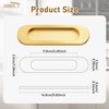 Self-Stick Oval Sliding Door Pulls, 3pcs Aluminum Alloy Flush Pull