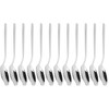 12Pcs Long Handle Dessert Spoon 316 Stainless Steel Soup Coffee