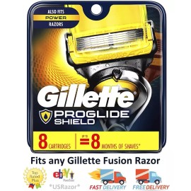 Gillette 8 Gillette Fusion Proshield Razor Blades Flexball Power Shaver Refill Cartridges