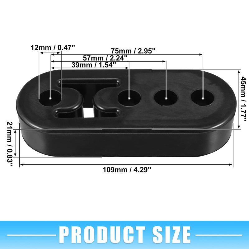 A ABSOPRO Exhaust Bracket Rubber with 4 Hole Silencer Holder