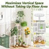 NQW 6 Tier Wood Metal Tall White Indoor Plant Stand