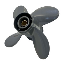 COPKINGO Outboard Propeller for Honda Engine BF8 BF9.9 BF15 BF20, 4 Blades Aluminum Boat Motor Props, 8 Tooth Spline Boat Propeller,58134-ZV4-010AH, RH 9 1/4 x 10
