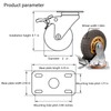 Ycvsad 5 inch Caster Wheels Heavy Duty casters Set of