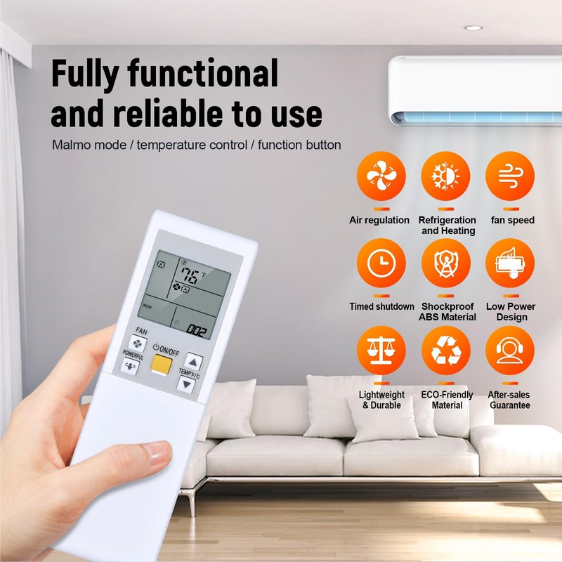 New Universal Replacement Remote Control Compatible for Daikin ARC452A8 ARC452A9