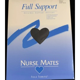 Nurse Mates New Full Support Hosiery Jet Black Size A 6mmHg Compression