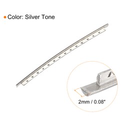 sourcing map Acoustic Guitar Fret Wire Guitar Fretboard 20 Fret 2mm Silver Tone for Guitar Fingerboard Replacement, Pack of 40