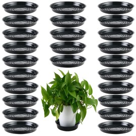 30 Pack 10 Inch Clear Plant Saucer Plant Trays for Pots Plant Saucers for Indoors Plastic Water Catcher Tray Plant Drip Trays for Pots Plant Drainage Tray for Indoors Outdoors