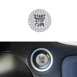 LECART Crystal Start Stop Button Cover Stickers for Jeep Grand Cherokee Bling Car Accessories 2014-2024 Auto Interior Keyless Ignition Push to Start Button Decor Trim