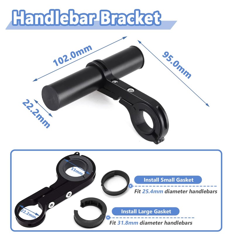 Mesee Bike Handlebar Extender Bicycle Handlebar Clamps Extension Mount Holder