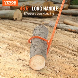 VEVOR 46.5'' Felled Cant Hook Logging Tool, Adjustable Heavy Duty Steel Log Roller, Log Lifter Timber Jack with Rubber Grip, Forestry Logging Tools for Lifting and Handling Logs up to 32" Dia