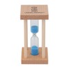 Mehrfarbige Sanduhr aus Holz für Heim und Schule. 2min blau