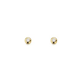 Monde Petit T1821P -18 K Yellow Gold Baby Earrings