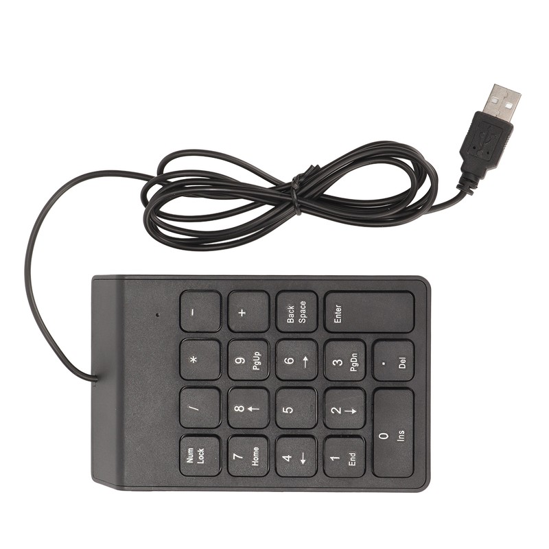Wired Number Pad 18 Keys Ergonomic USB Plug and Play