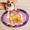 DL-YTG Latch Hook Kits Rug Pink Horse Crochet Yarn Cushion