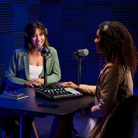 Rode PodMic Dynamic Podcast Microphone with Rode DS1 Desktop Mic Stand, Podcast Headphones, XLR Cable and StreamEye Polishing Cloth