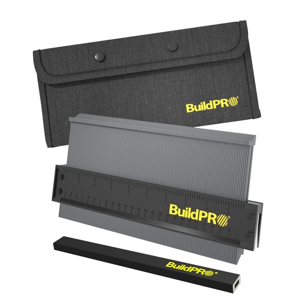 BuildPRO Contour Gauge 10 inch Professional Profile Duplicator with Metal