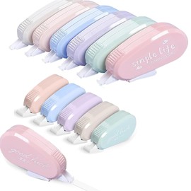 12 Pack Macaron Correction Tape, White Out Instant Corrections Tape, Easy To Use Applicator, Quick Dry Correction Tape For School, Office, Crafting