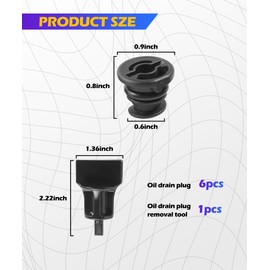 SCUARI 6PCS Car Engine Oil Drain Plug,Car Accessories,Automotive Replacement Engine Oil Drain Plugs with Removal Tool,Automotive Tools,Compatible with A3 A4 A5 A6 S3 Q7,Replacement OEM#06L103801