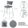 OEF Furnishings Blow Molded Bistro Stool, Grey (OEFCTS30)