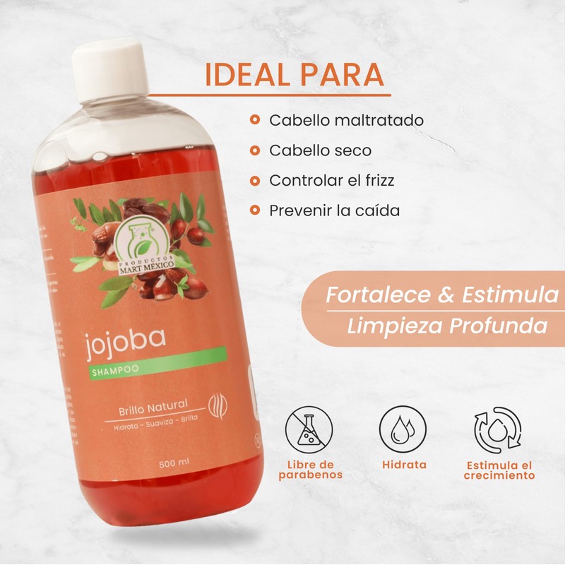 Shampoo Con Aceite De Jojoba Regenerador Productos Mart Mexico 500