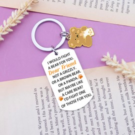 QUIHUD Friend Gifts For Women Long Distance Gift For Friend Best Friend Birthday Gifts Funny Friend Gifts For Women Best Friend Keychain Friendship Gift