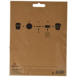 RAYHER 68003000 Decorative Set for Jam Jar Flowers – Individually Packed – 1 Set