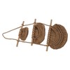 Hanging Fruit Basket 3 Tier Wall Mounted Handcraft Hemp Rope