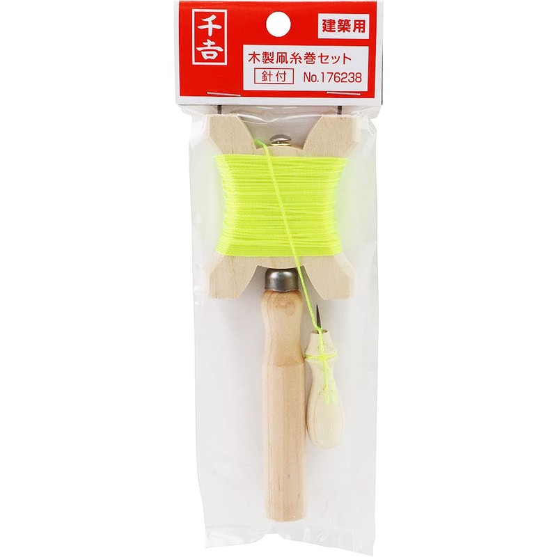 Senkichi Wooden Kite Spool Set with Thread, Karco, Spool