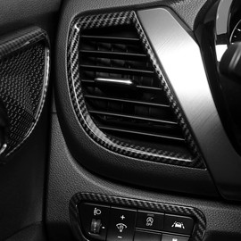 YOUTOOCAR Carbon Fiber Pattern Air Outlet Vent Cover AC Outlet Trim Compatible with Kia Seltos 2019-2024 Accessories