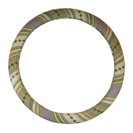 [Stork Corp] Ethnic Steering Wheel Cover Car Steering Wheel Cover for Regular Cars, Light Khaki, 15.0 inches (38 cm) (M)
