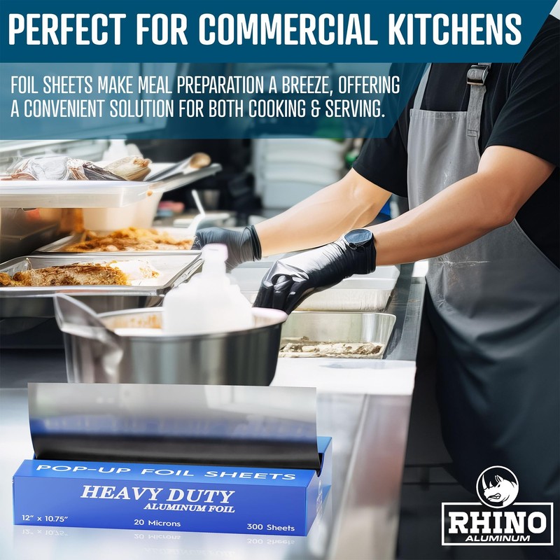 Precut Pop Up Heavy Duty Aluminum Foil Sheets - 300