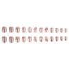 RUOKEXIN Fall Press-on Nails - Short, Square, Pink False Nails