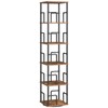 MAHANCRIS 5-Tier Rotating Bookshelf, Freestanding Corner Bookshelf, 360° Spinning Bookcase,