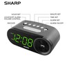 Sharp Digital Easy to Read Alarm Clock with 2 AMP