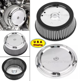 Unbranded Air Filter Cleaner Cover & Element Kit For Harley Dyna Touring Softail Trike USA