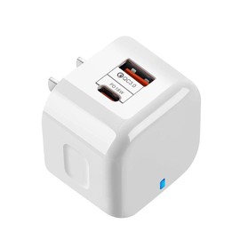 BoxWave Charger Compatible with Macally Compact Wired Keyboard - PD miniCube (20W), 20W PD USB Type-C Wall Charger - Winter White