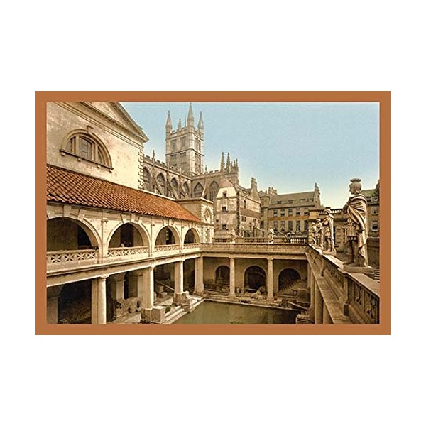 Roman Baths and Abbey at Bath 20x30 poster