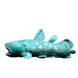 Lifelike Coelacanth Fish Plush Toy-Coelacanth Stuffed Animals-Sea Creatures Model Dolls Plushie-15 Inches Long