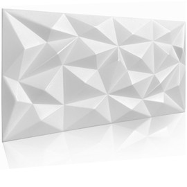 3D Panels, Polystyrene Styrofoam XPS Panels, Ceiling Panels, 3D Wall Panels, Decorations, Ceilings - Brilliant Wall Cladding, 3 mm Thick - 100 cm x 50 cm / ‎3 m² - 6 Pieces (White 03)