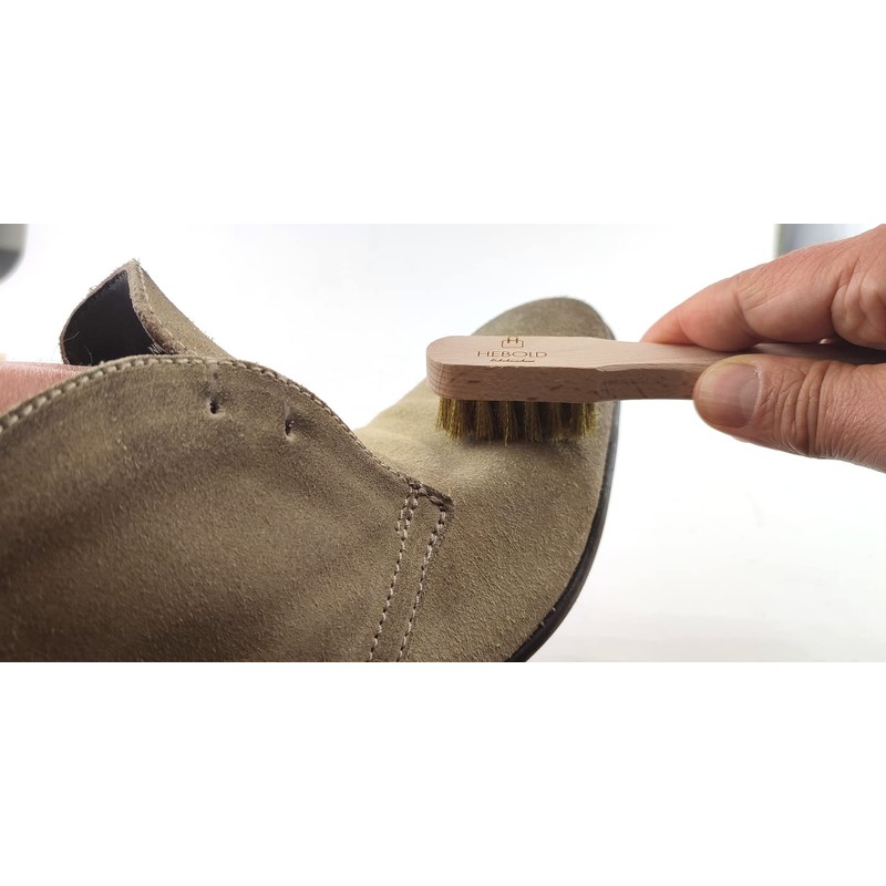 Hebold Shoemaking Brass Brush for Sensitive Suede Leather, Nubuck Leather