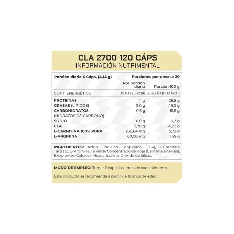Cla 2700 (120 Caps) Prowinner Sin Sabor