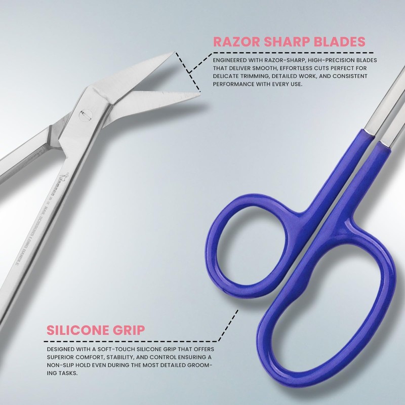 ZAMAHA UK Extra Long Handle Toenail Scissors, 19 cm Heavy