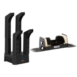 JobSite Mighty Dry Boot Dryer with Heavy Duty Boot Scraper - Boots Dryer with Heat Blower Fan - Fast Glove & Shoe Dryer - Helps Reduce Odor