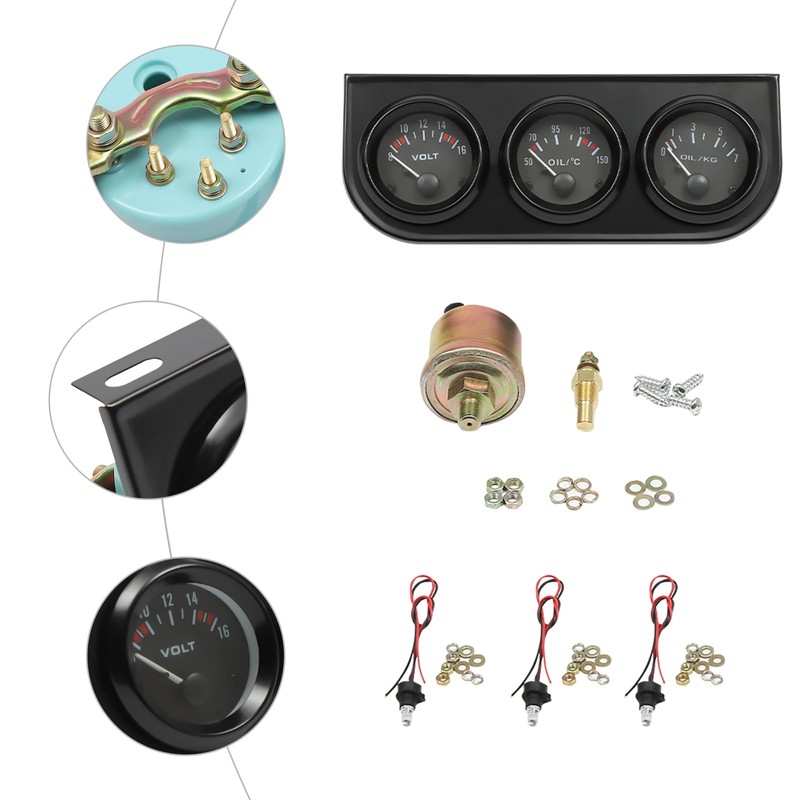 Triple Display Car Additional Instruments, 187 x 77 x 52