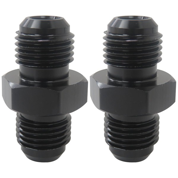 2Pcs 6AN to 6AN Male Flare Coupler Union Straight Fuel